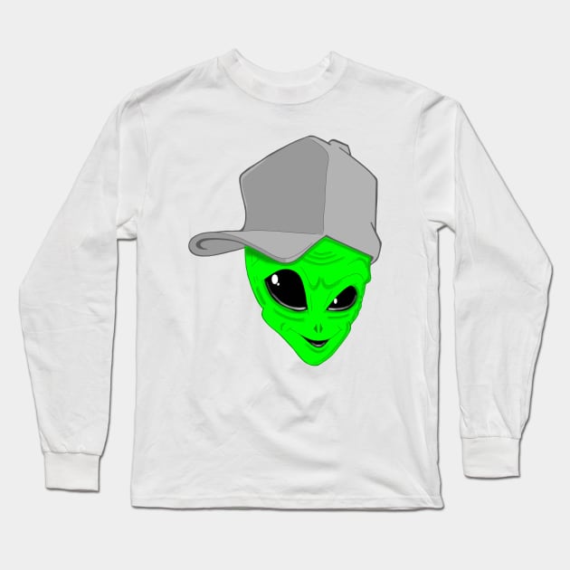 Alien head Long Sleeve T-Shirt by TheEndDesign